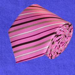 PINK STRIPES, Vintage Necktie - TIE SHOP ROME