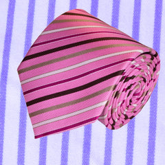 PINK STRIPES, Vintage Necktie - TIE SHOP ROME