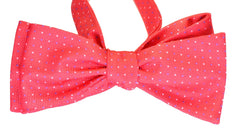 WATERMELON-RED, non-ready silk bow tie made in Italy- TIE SHOP ROME